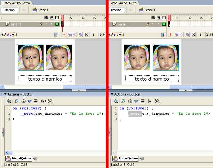 ActionScript para el Texto Dinamico