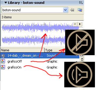 Biblioteca de Sonido y Botones