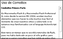 Menu con Componente ComboBox en Flash