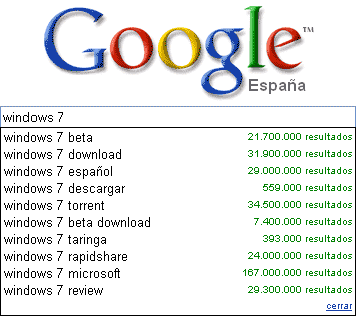 Windows 7 en Google