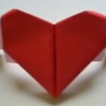 diseño de corazon en origami