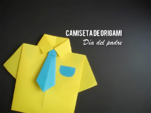 Camisa de Origami como Tarjeta de Regalo para el Día del Padre