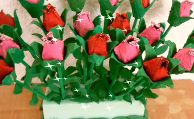 rosas con carton