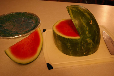 cut watermelon