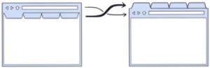 Tabs del navegador web Google