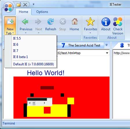IETester IE6 en Vista IE6 en Windows Vista