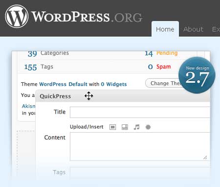 WordPress 2.7 disponible