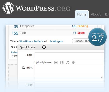 WordPress 2.7 WordPress 2.7 disponible