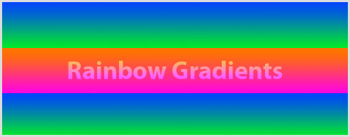 Using rainbow gradients Using rainbow gradients