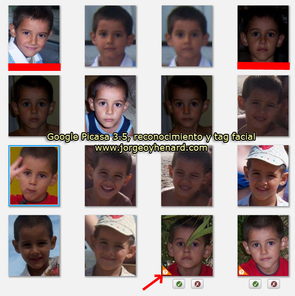 Reconocimiento y tag facial Google Picasa 3.5