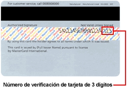 Código de seguridad de la tarjeta